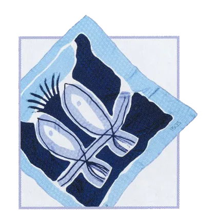 100% Silk Jacquard Scarf - Pisces