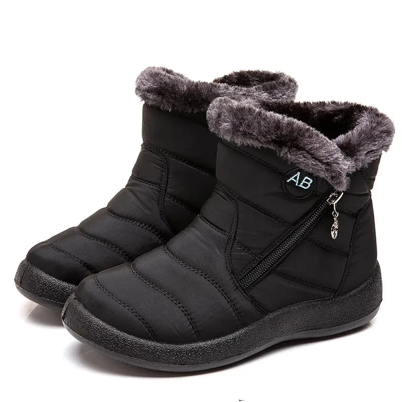 2024 Women's Waterproof Winter Boots – Warm Ankle Fur Snow Booties, Short Botines for Women