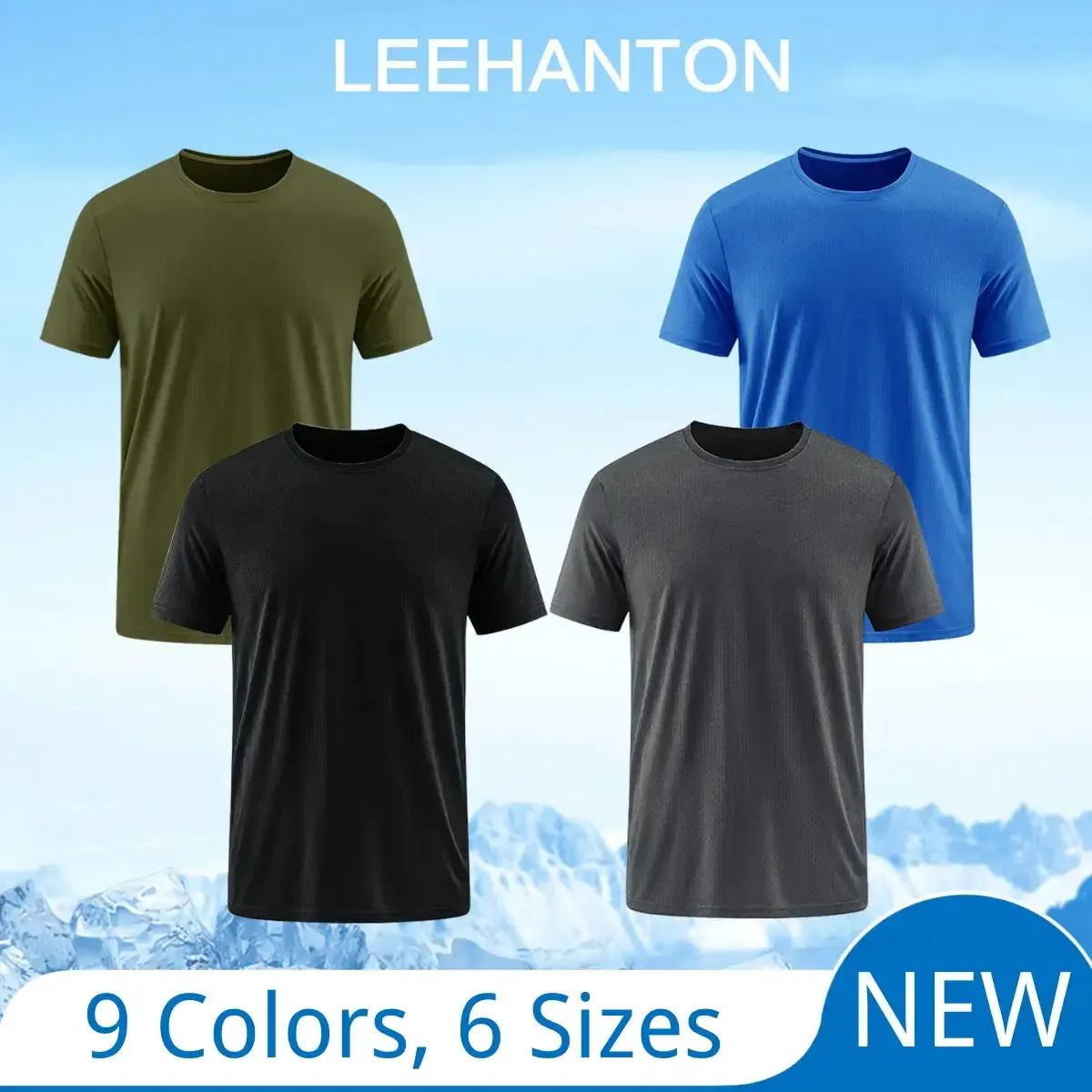 4 Pack Men's Athletic Quick Dry T-Shirts