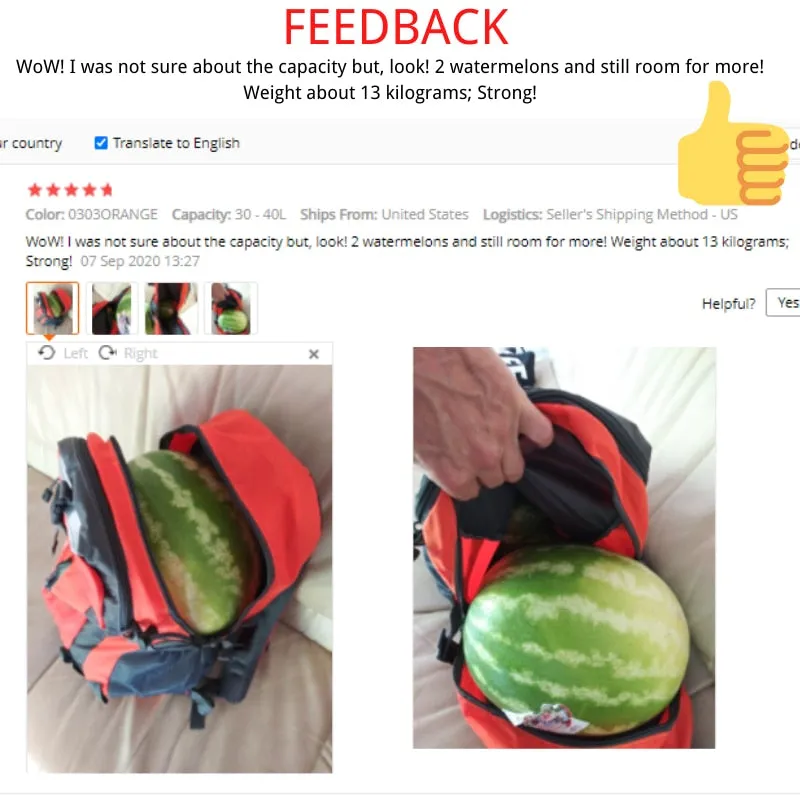 40L Hiking Backpacks Climbing Bags Man Sports Travel Camping Cycling