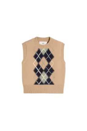 Argyle Sleeveless Sweater
