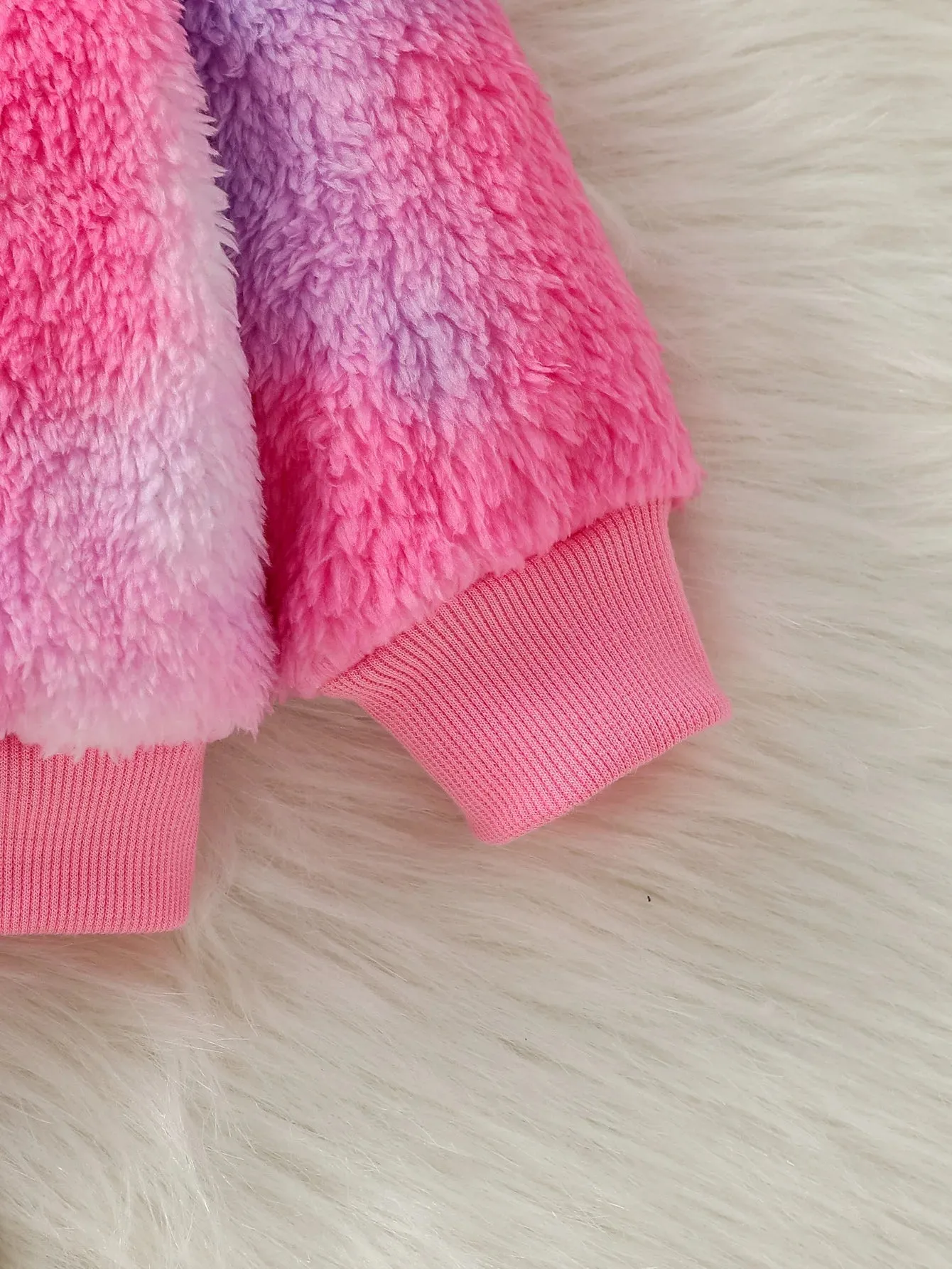 Baby Girl Colorful Stylish Warm Fleece Winter Hooded Coat