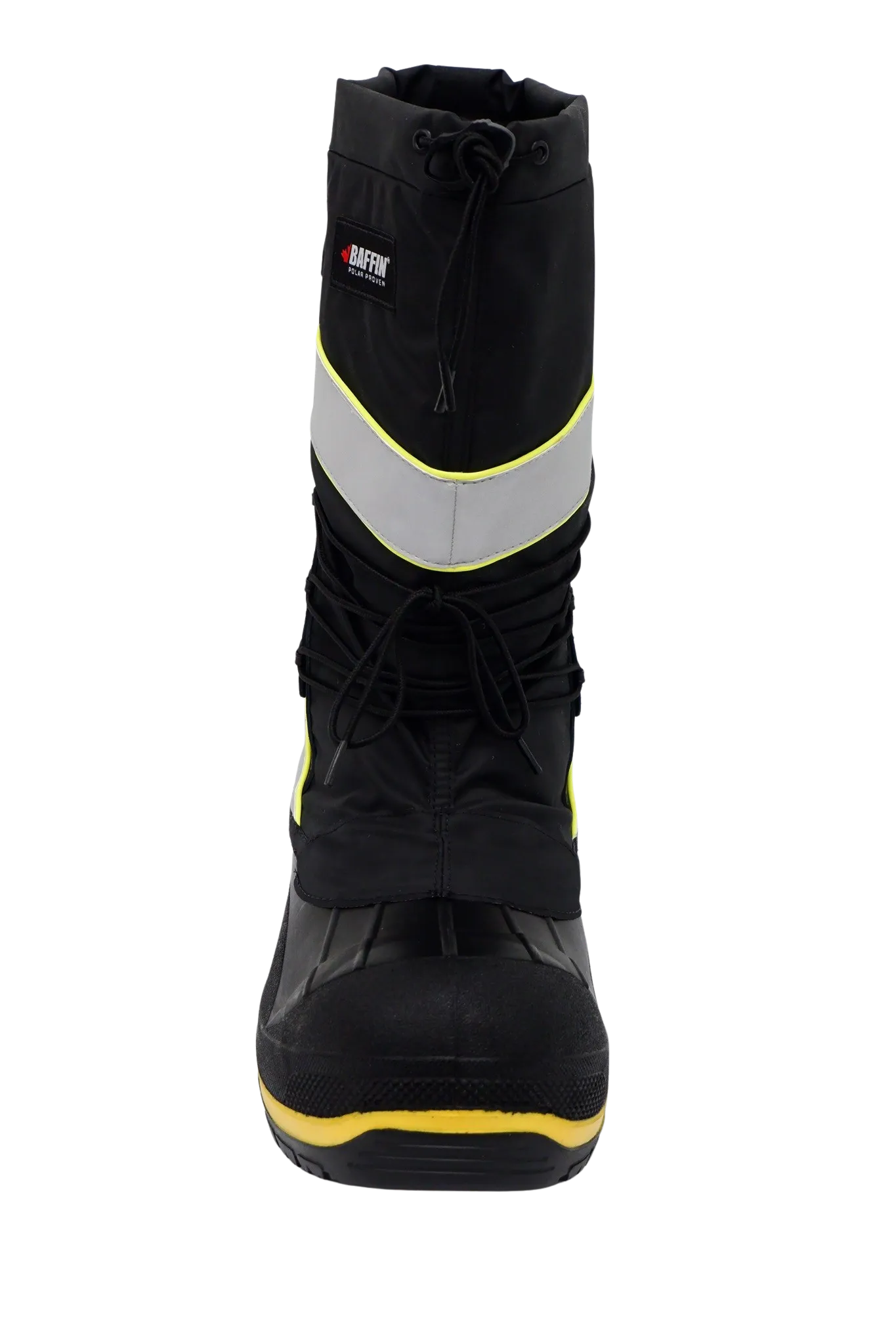 Baffin Men's Winter Work Boots Derrick Hi-Vis, Oil and Acid Resistant, -100°C/-148°F Rated, GelFlex Mid-Sole, Reflective Strips, Neoprene, Sizes 8-13