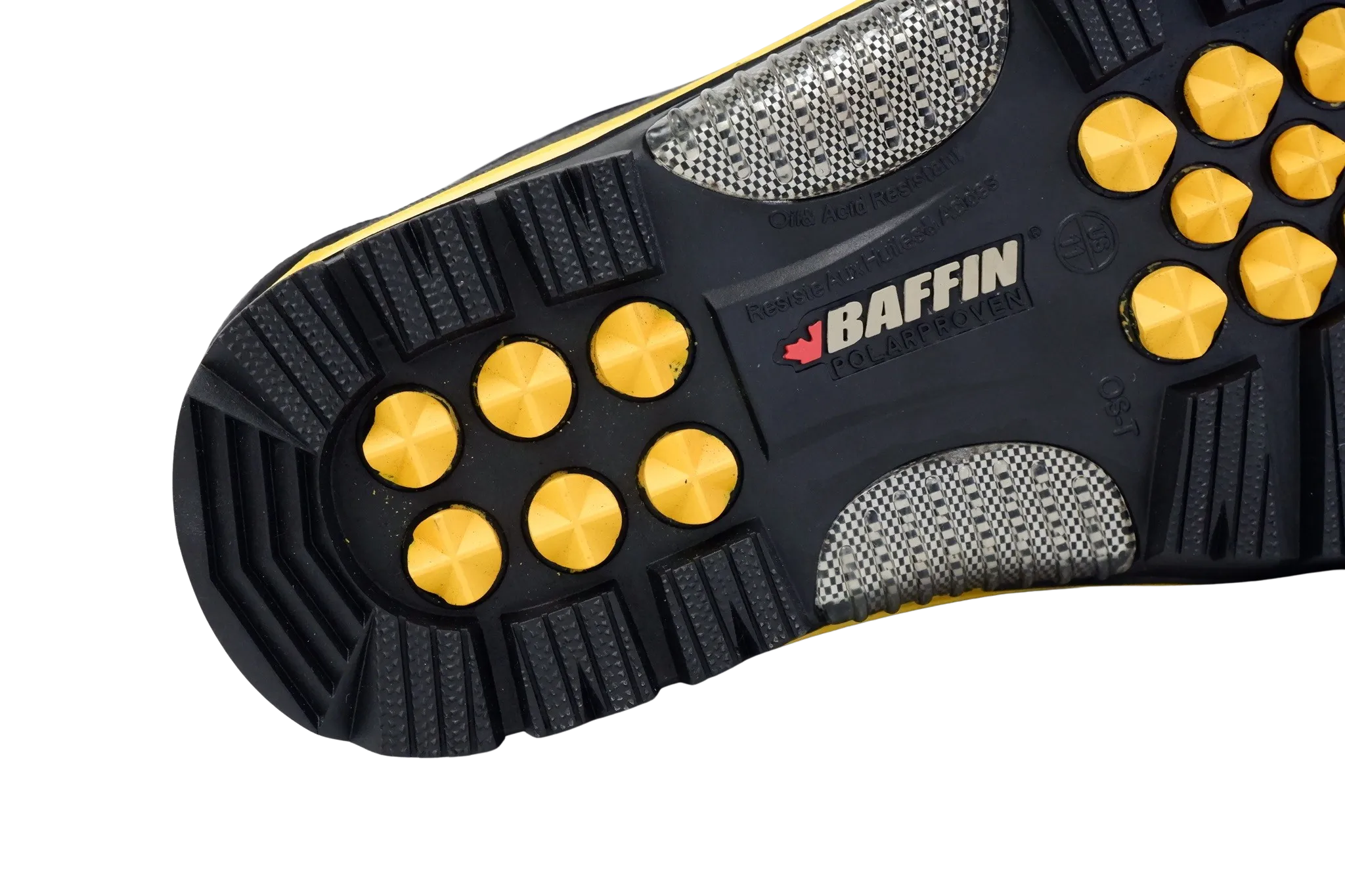 Baffin Men's Winter Work Boots Derrick Hi-Vis, Oil and Acid Resistant, -100°C/-148°F Rated, GelFlex Mid-Sole, Reflective Strips, Neoprene, Sizes 8-13