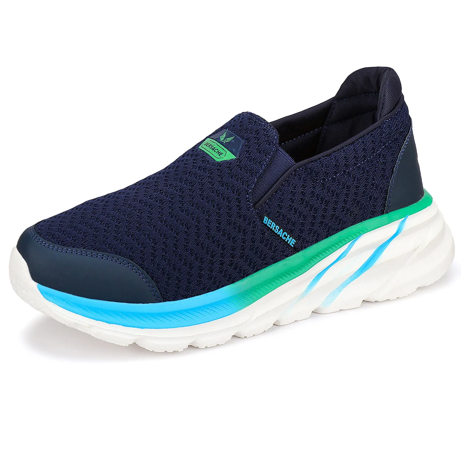 Bersache Lightweight Casual Sneaker Loafer Walking Shoes For Men(9082-Blue)