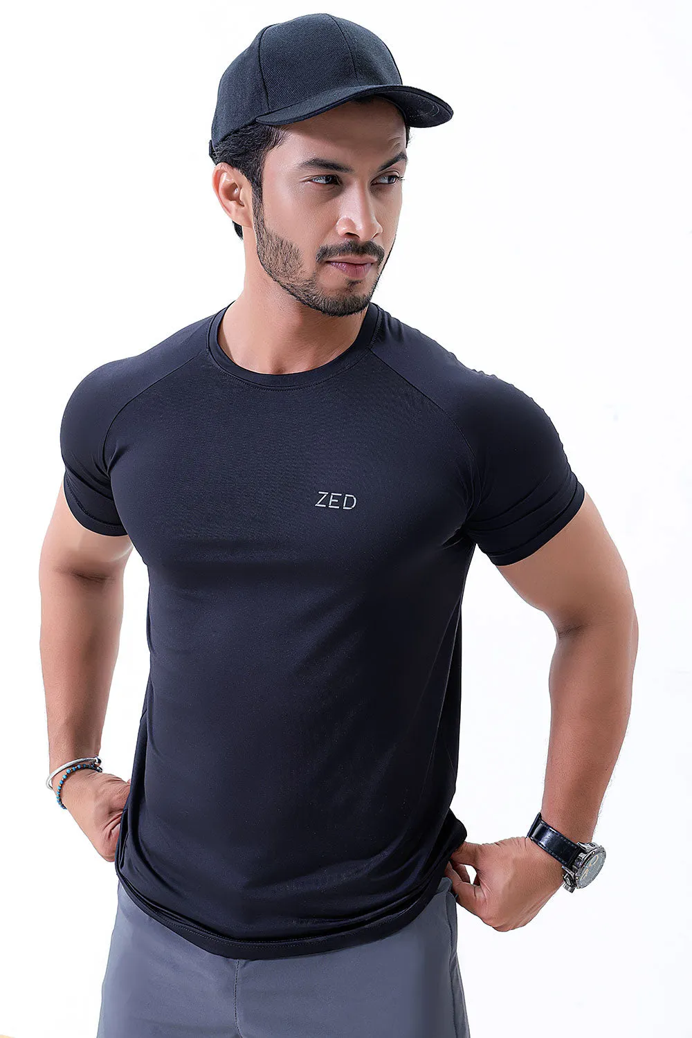 Black Dry-Fitt Poly Tee