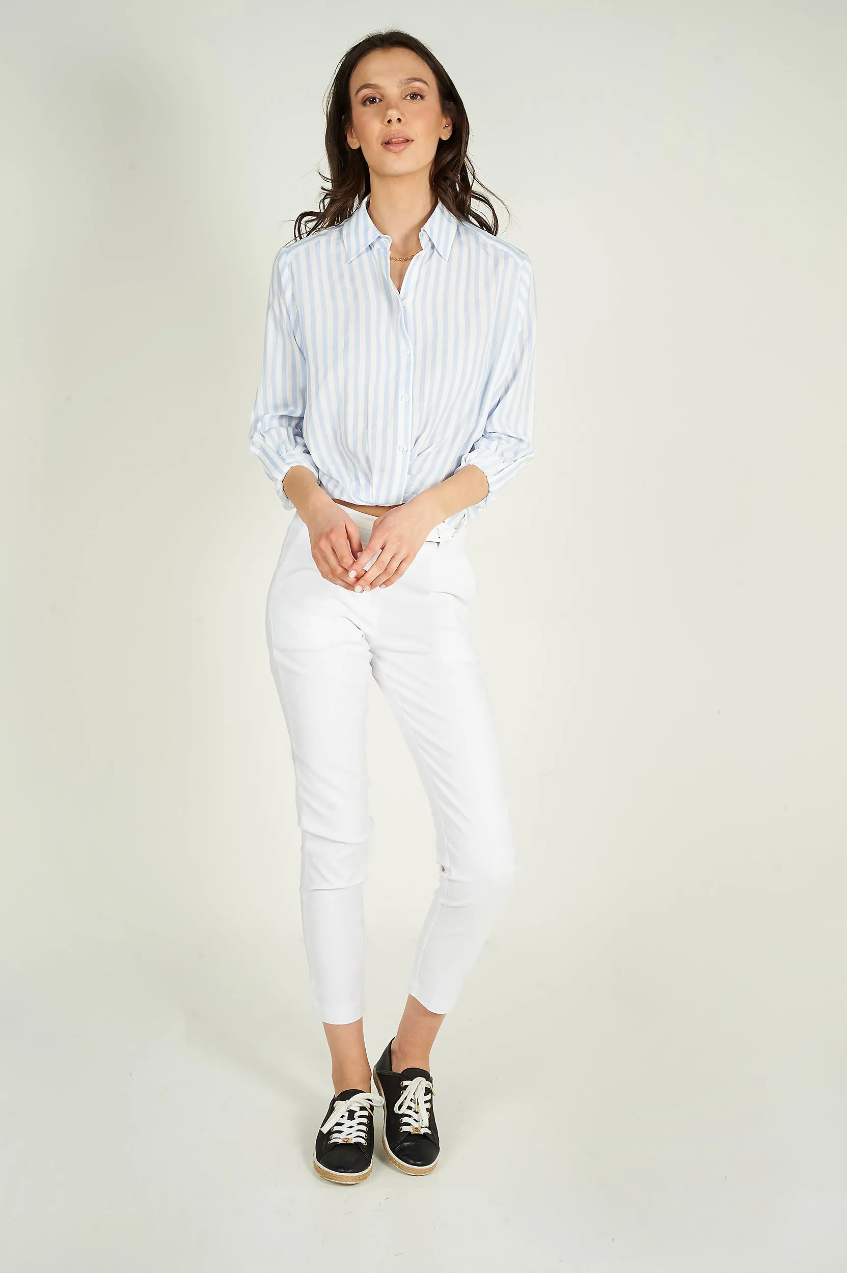 Blouse courte rayée - LAURENA-X1VS - (E-C5)