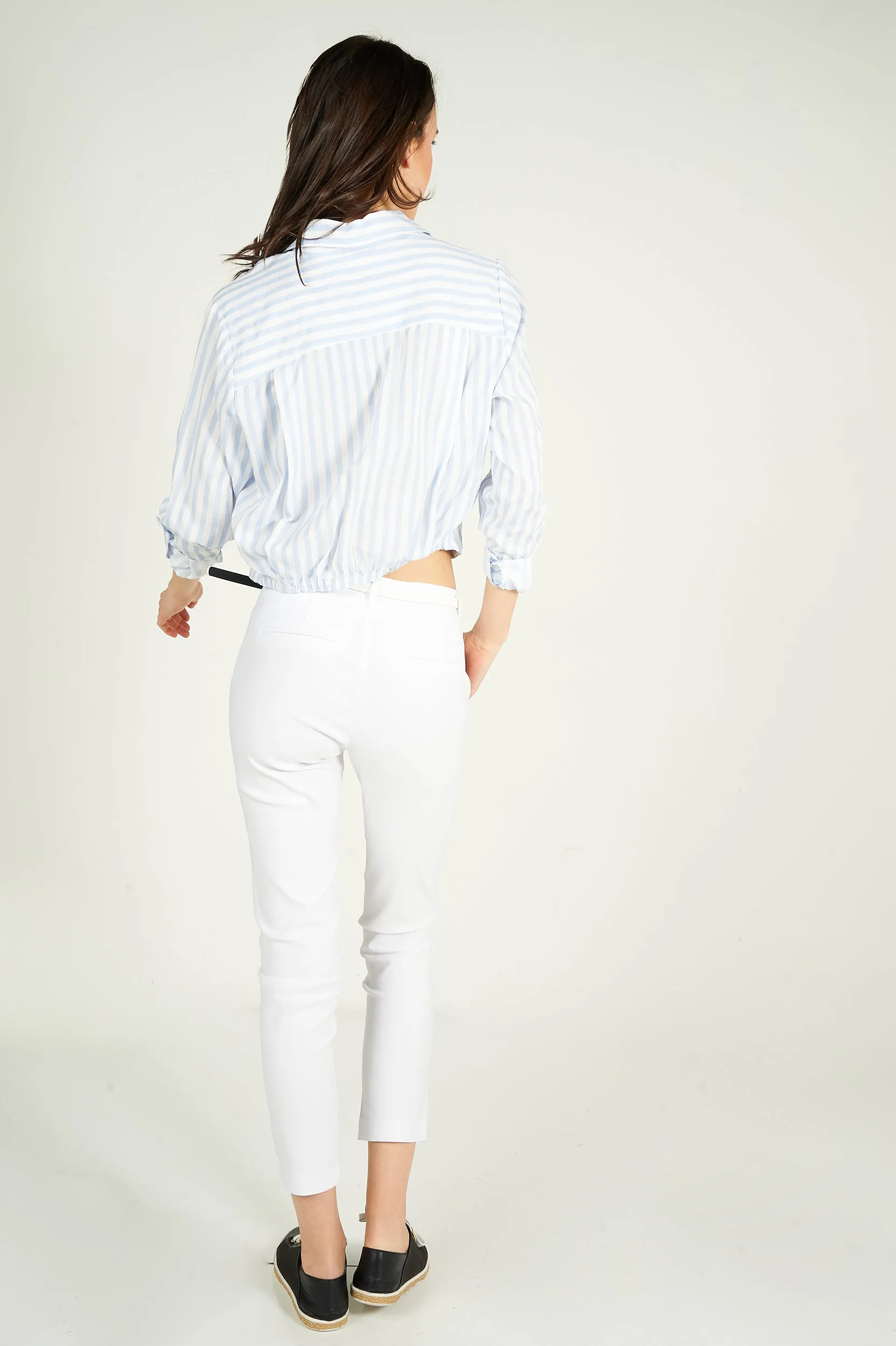 Blouse courte rayée - LAURENA-X1VS - (E-C5)