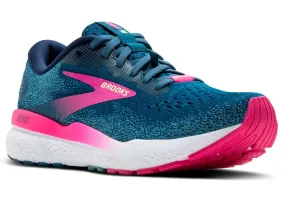Brooks Women's Ghost 16 GTX Moroccan Blue Pink Yellow