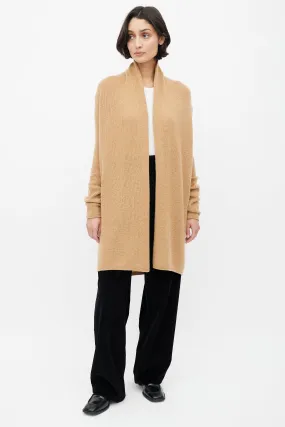 Brown Cashmere Knit Cardigan