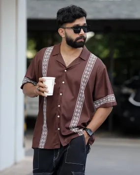 Brown Panel Shirt