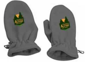 Castle Alpine Trail Fleece Mitts w/ CAT Classic (Charcoal Grey w/ Black Clips)