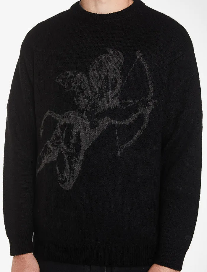Cherub Brushed Crew Knit - Black