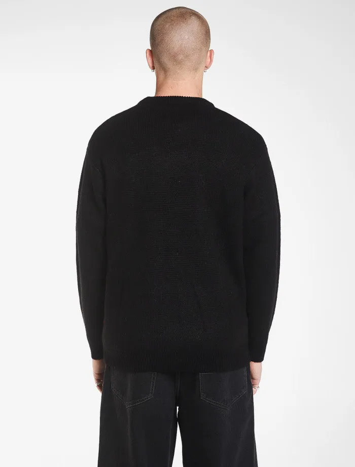 Cherub Brushed Crew Knit - Black