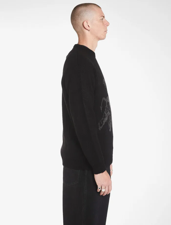 Cherub Brushed Crew Knit - Black