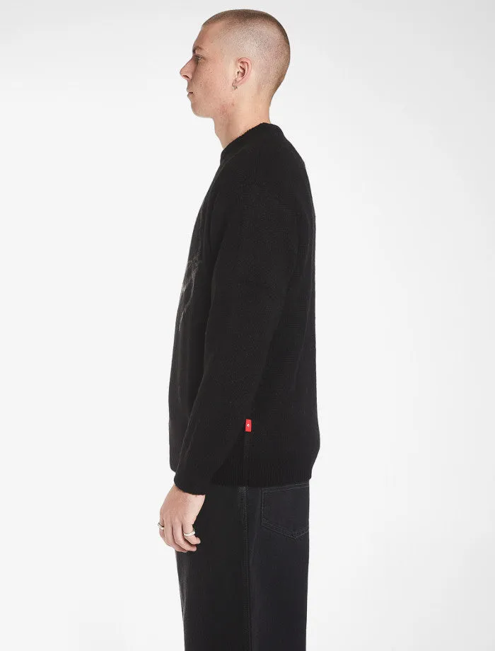 Cherub Brushed Crew Knit - Black