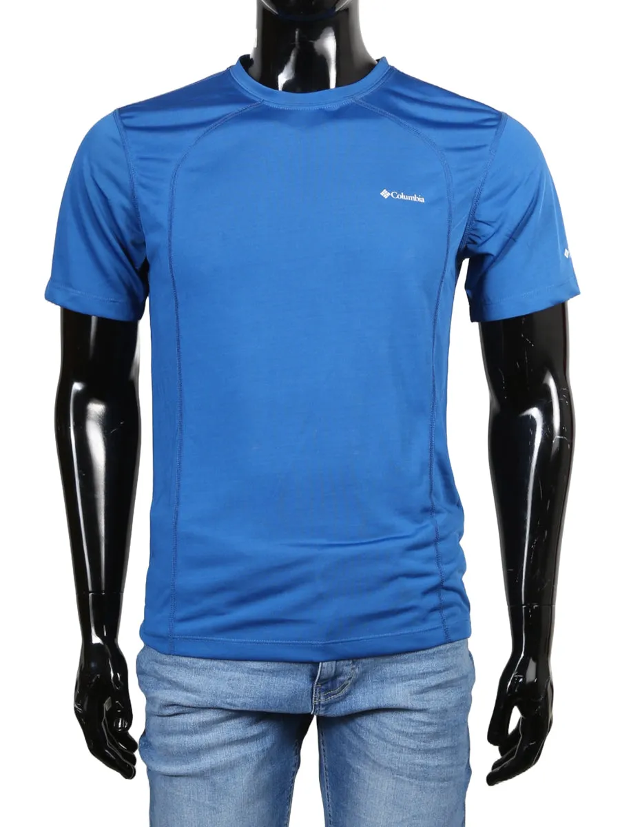 Columbia Mens S/S R-N Dry Fit T-Shits (Royal Blue)