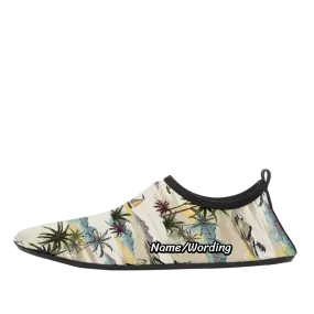 Company logo gifts, personalized company gifts Personalized Hawaii Shoes , Custom Aqua Shoes,  Slip on Shoes,Water Shoes,1902-23020084