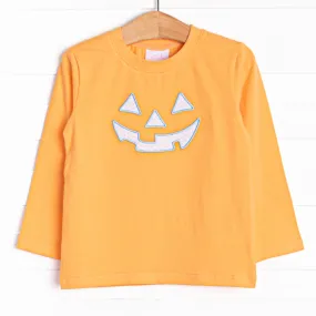 Cozy Carving Applique Top, Orange