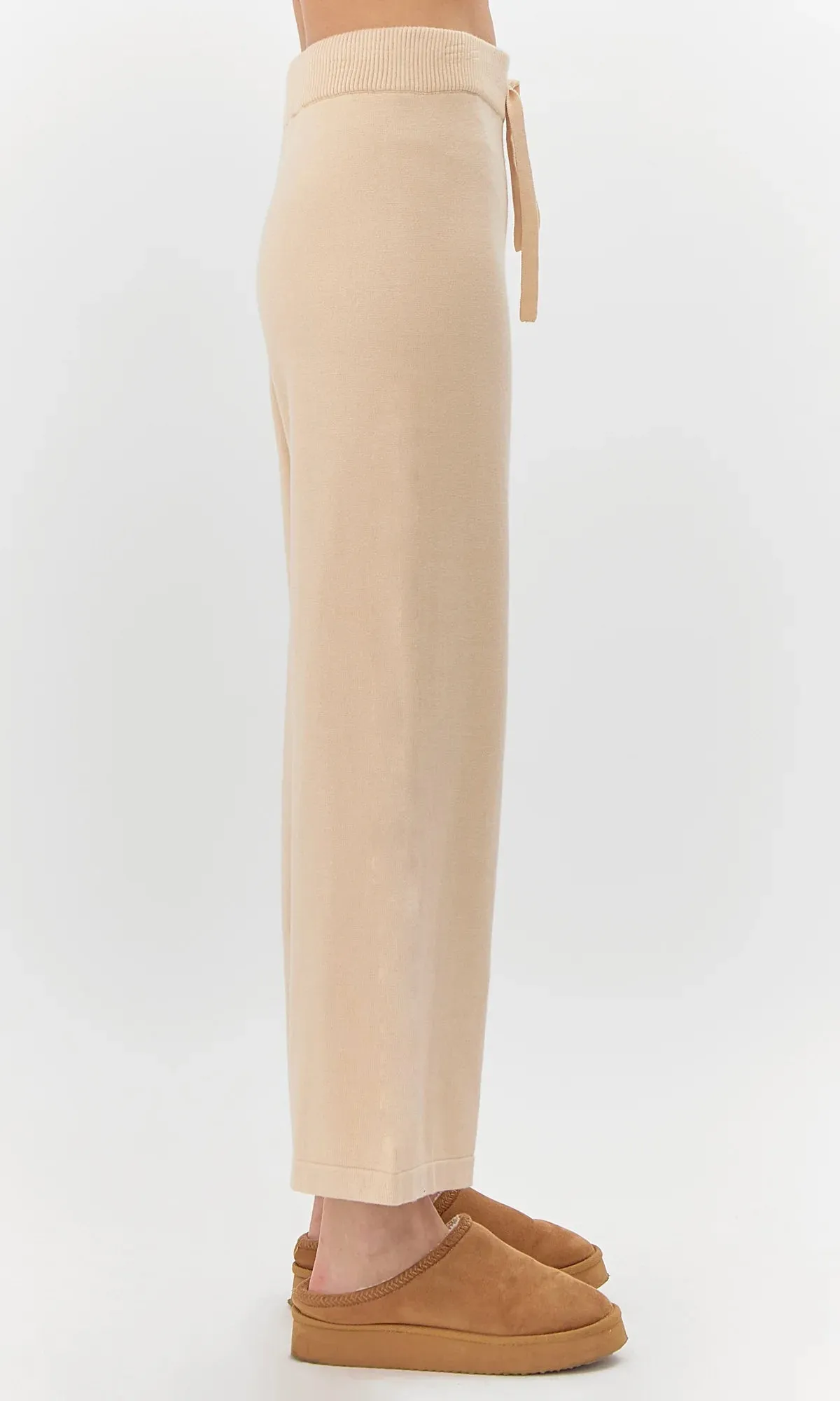 Cruz Cozy Knit Pant-Stone