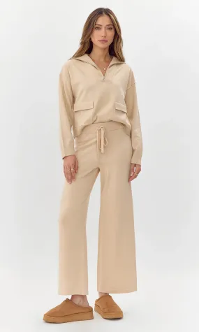 Cruz Cozy Knit Pant-Stone