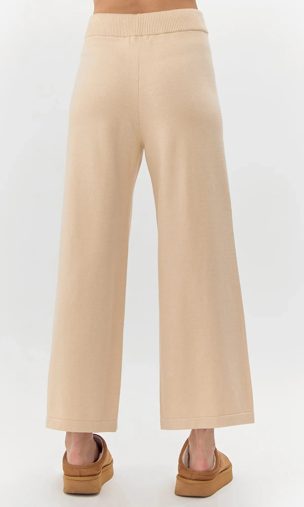Cruz Cozy Knit Pant-Stone