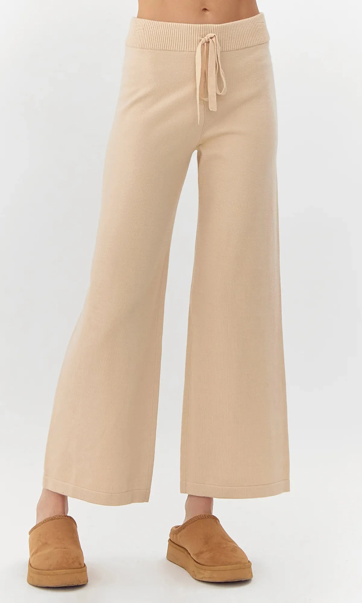 Cruz Cozy Knit Pant-Stone