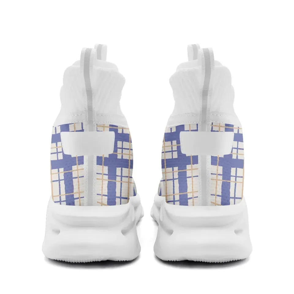 Custom Plaid Shoes with Your Name and Logo for Every Step Yoga Meets Style