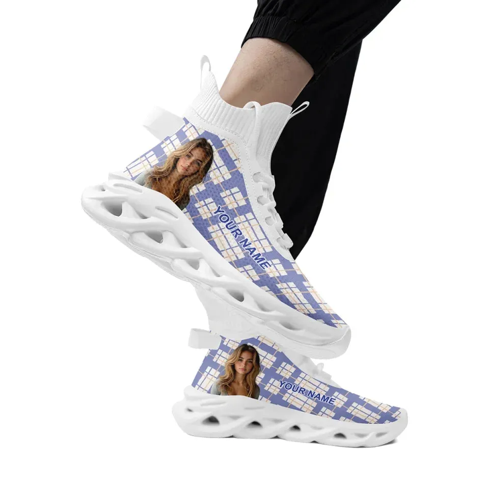 Custom Plaid Shoes with Your Name and Logo for Every Step Yoga Meets Style