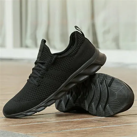 Damyuan Women's Running Shoes Athletic Sport Shoes Fashion Sneakers Lightweight Casual Walking Shoes Breathable Mesh Comfortable Soft Sole, Black, 9