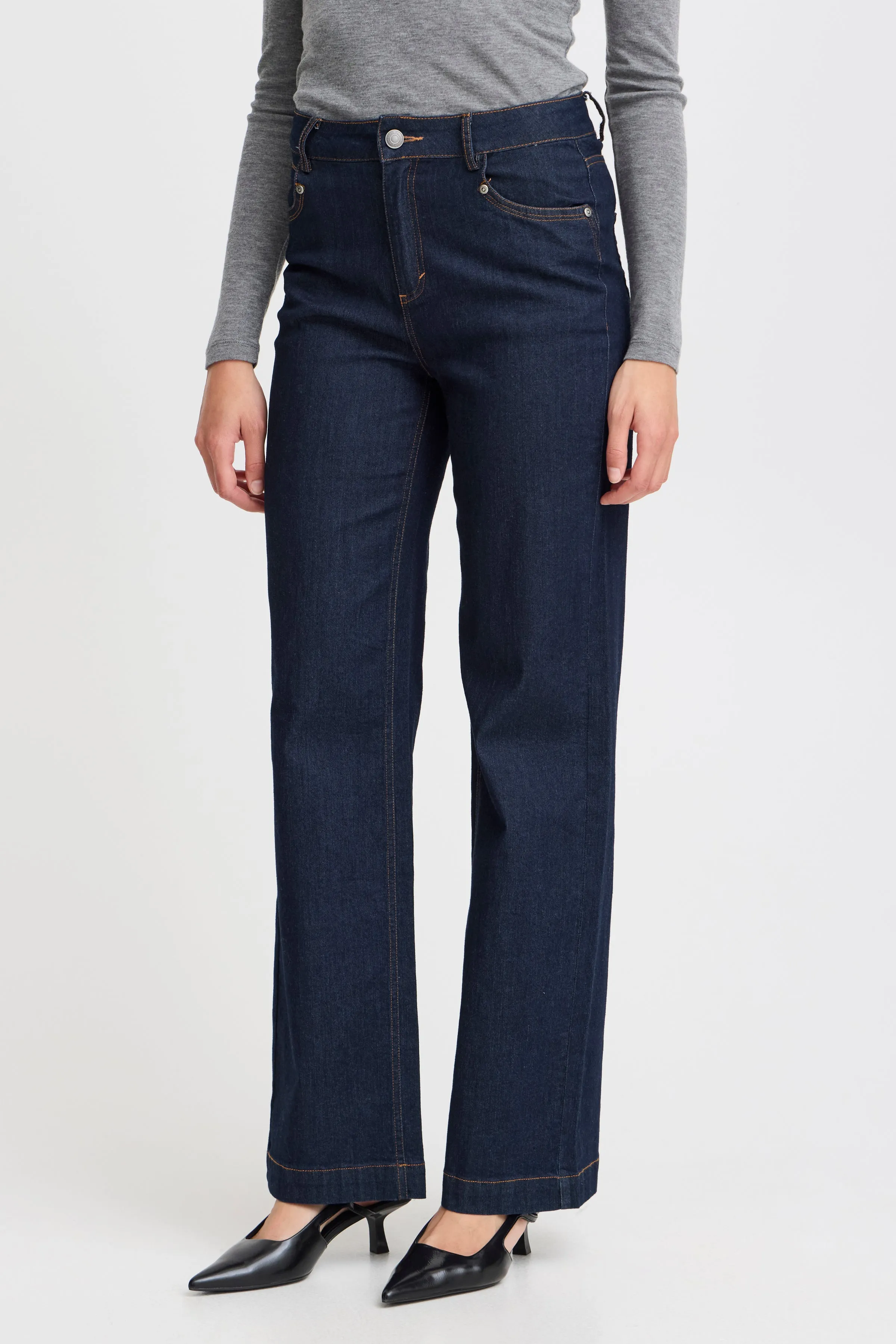 Dark denim jeans