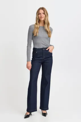 Dark denim jeans