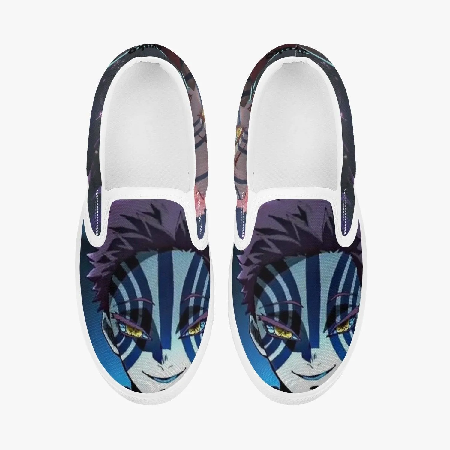 Demon Slayer Akaza Kids Slip Ons Anime Shoes