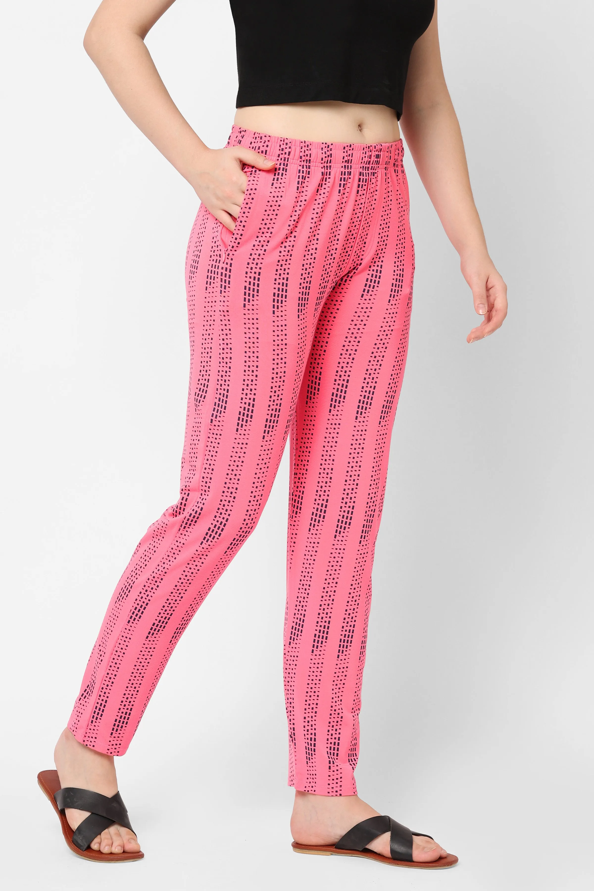 DOT STRIPED COZY PYJAMA FOR WOMEN