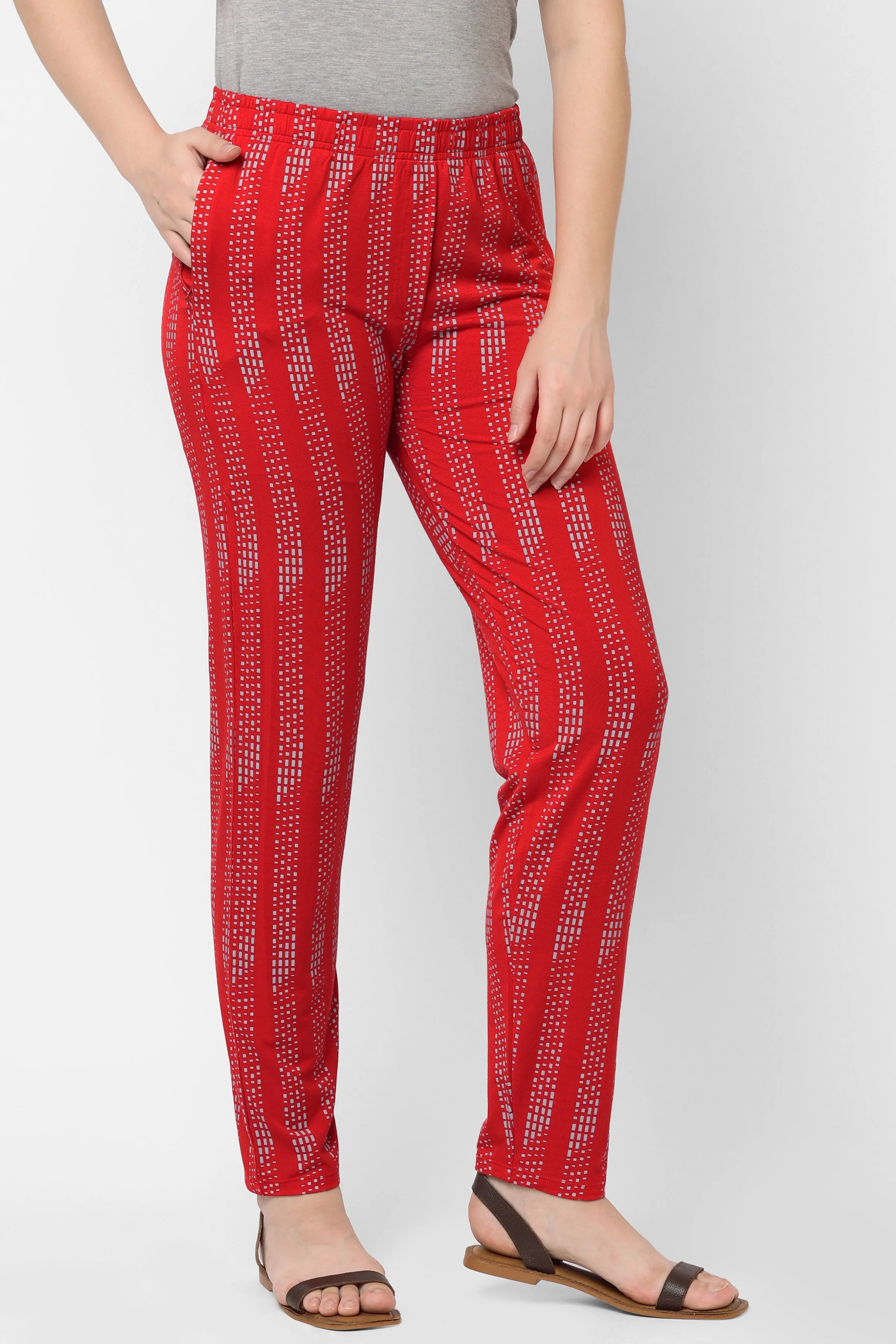 DOT STRIPED COZY PYJAMA FOR WOMEN