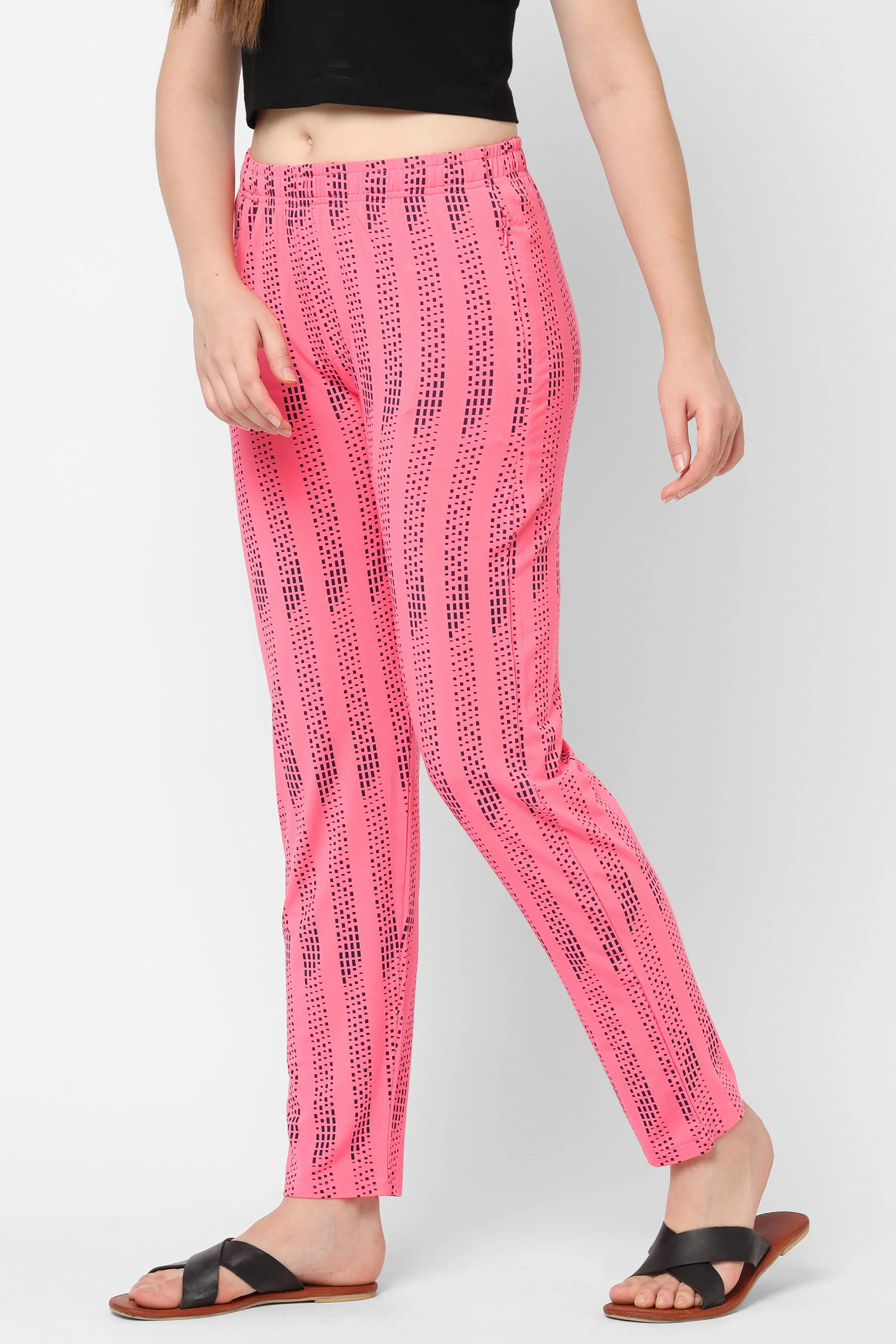 DOT STRIPED COZY PYJAMA FOR WOMEN