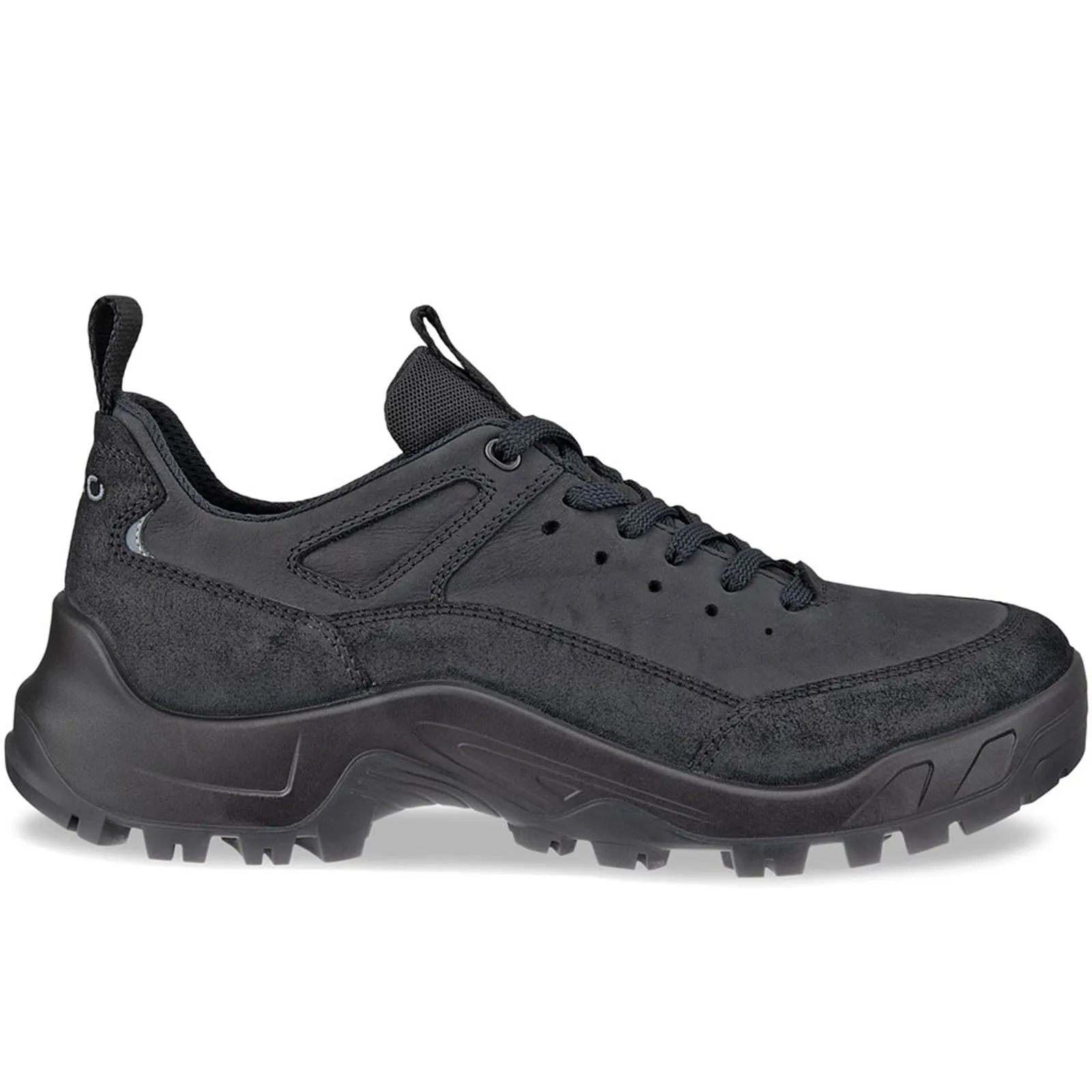 ECCO Mens Offroad Leather Low Rise Walking Shoes - Black