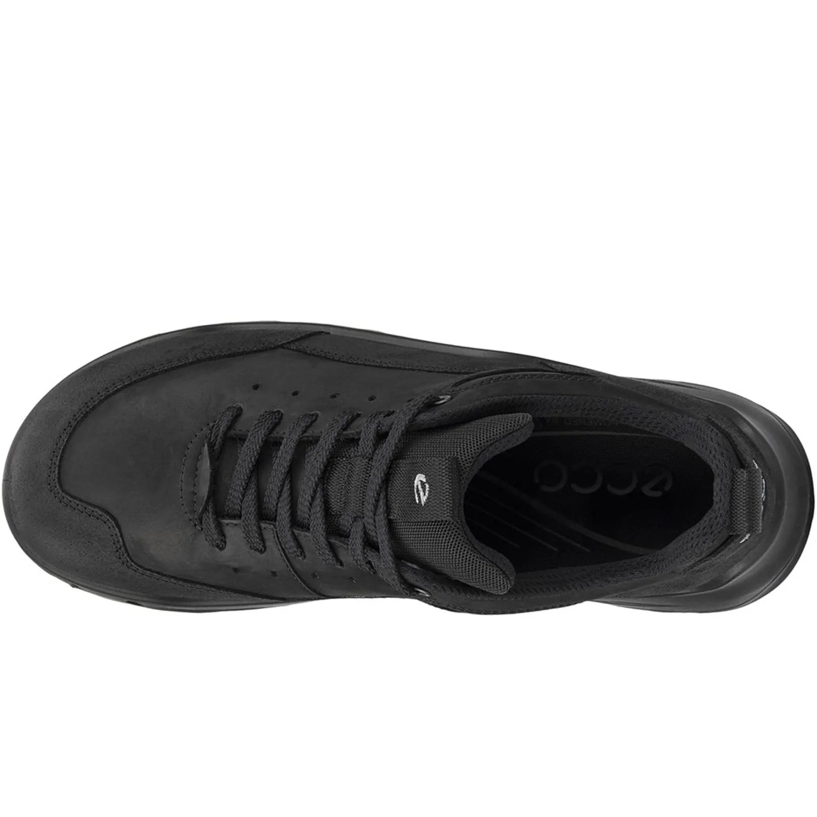 ECCO Mens Offroad Leather Low Rise Walking Shoes - Black