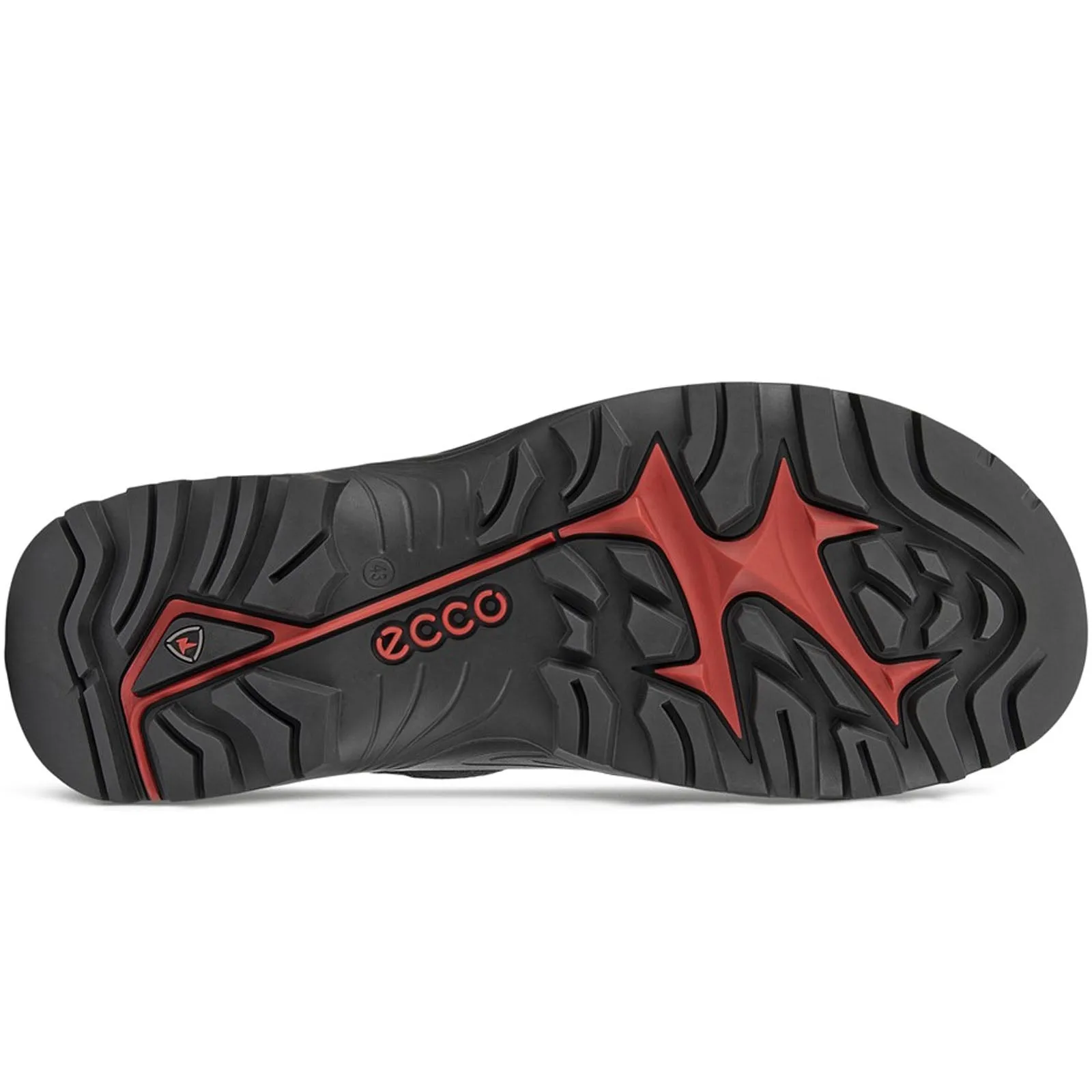 ECCO Mens Offroad Leather Low Rise Walking Shoes - Black