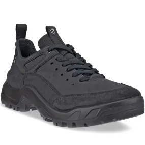 ECCO Mens Offroad Leather Low Rise Walking Shoes - Black