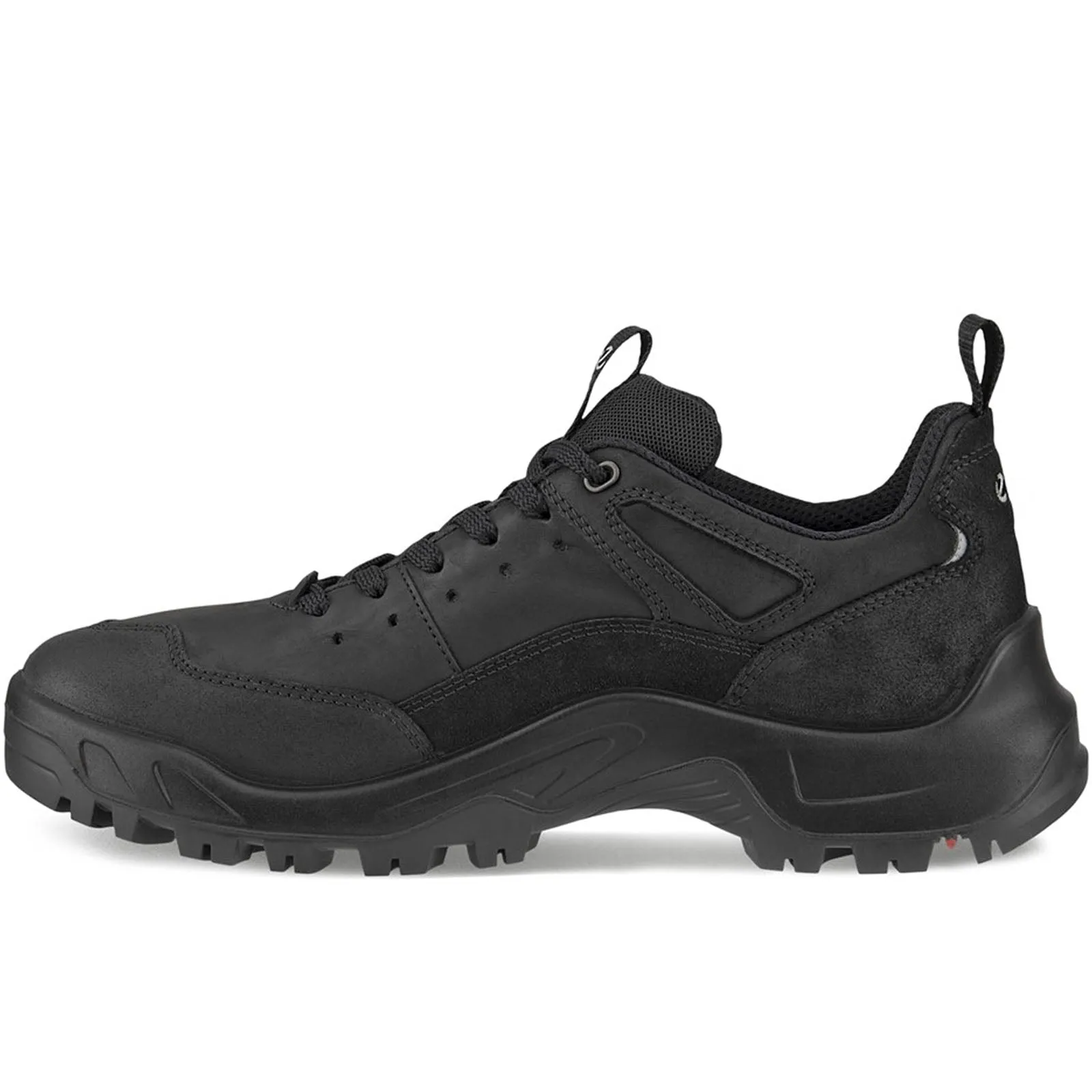 ECCO Mens Offroad Leather Low Rise Walking Shoes - Black