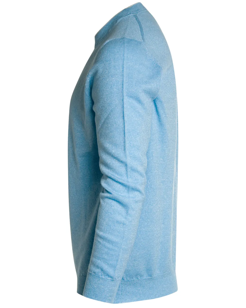 Electric Blue Cashmere Crewneck Sweater
