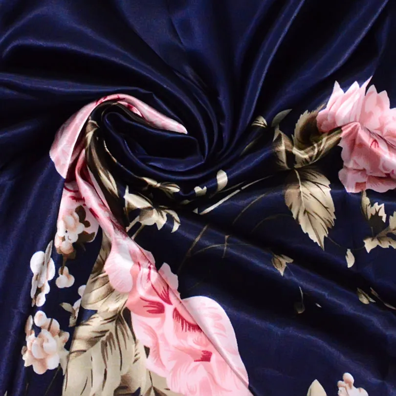 Elegant Silk Chinese Roses Scarves