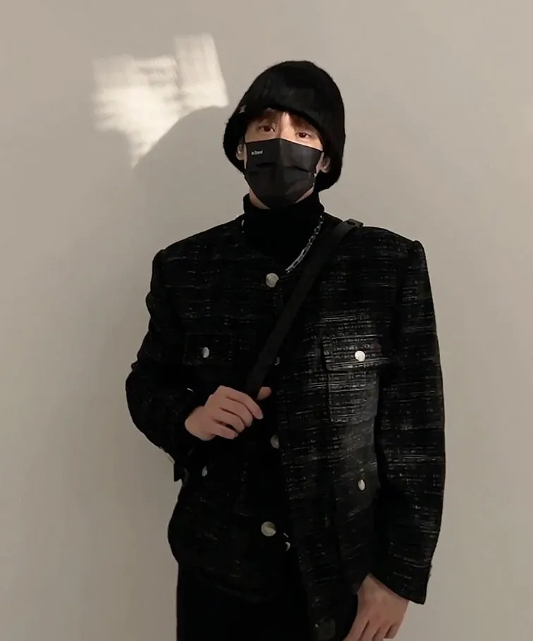 Fashion Men Black Cozy Warm Knit Bucket Hat TK037