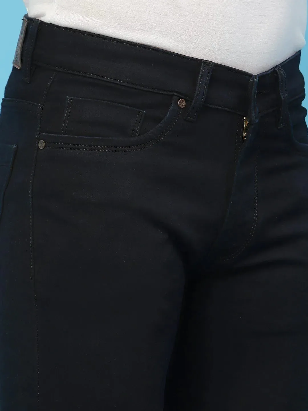 Flawless Men Black Casual  Denim