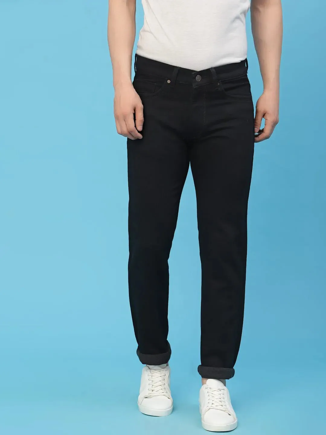 Flawless Men Black Casual  Denim