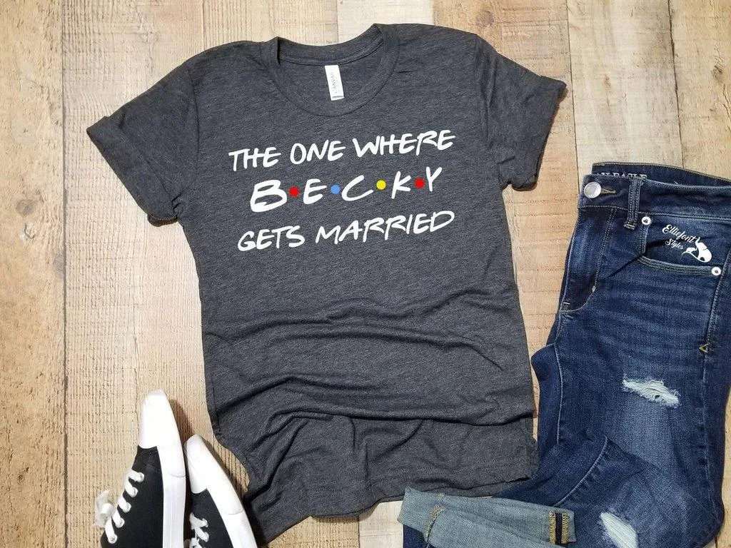 FRIENDS Bachelorette Party Shirts | Bridal Wedding Party Shirts | Bridesmaid Shirts | Bride Shirt