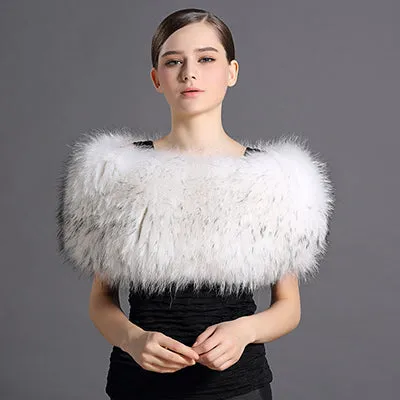 Genuine Fox Fur Elegant Shawl