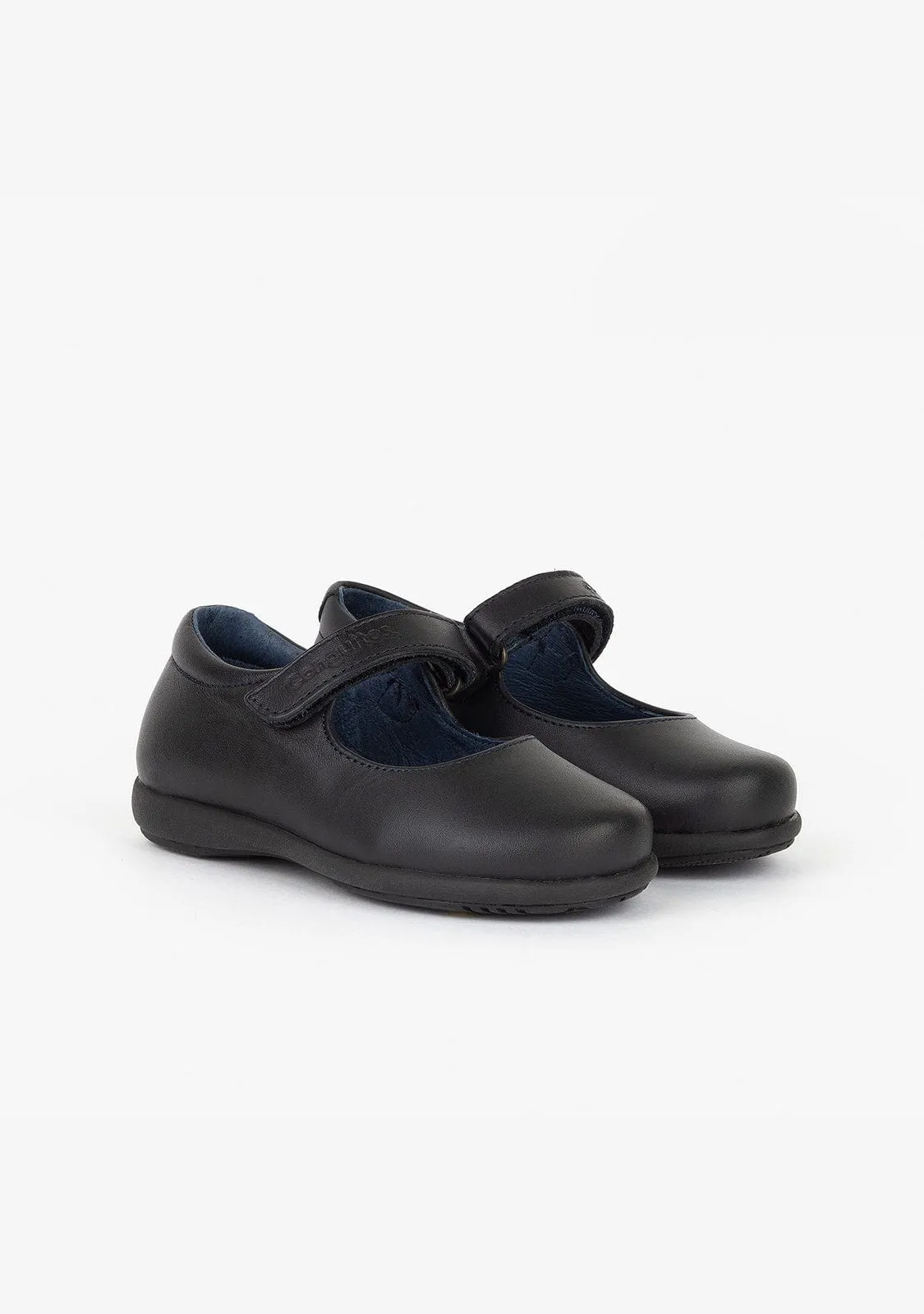 Girl's Navy School Shoes