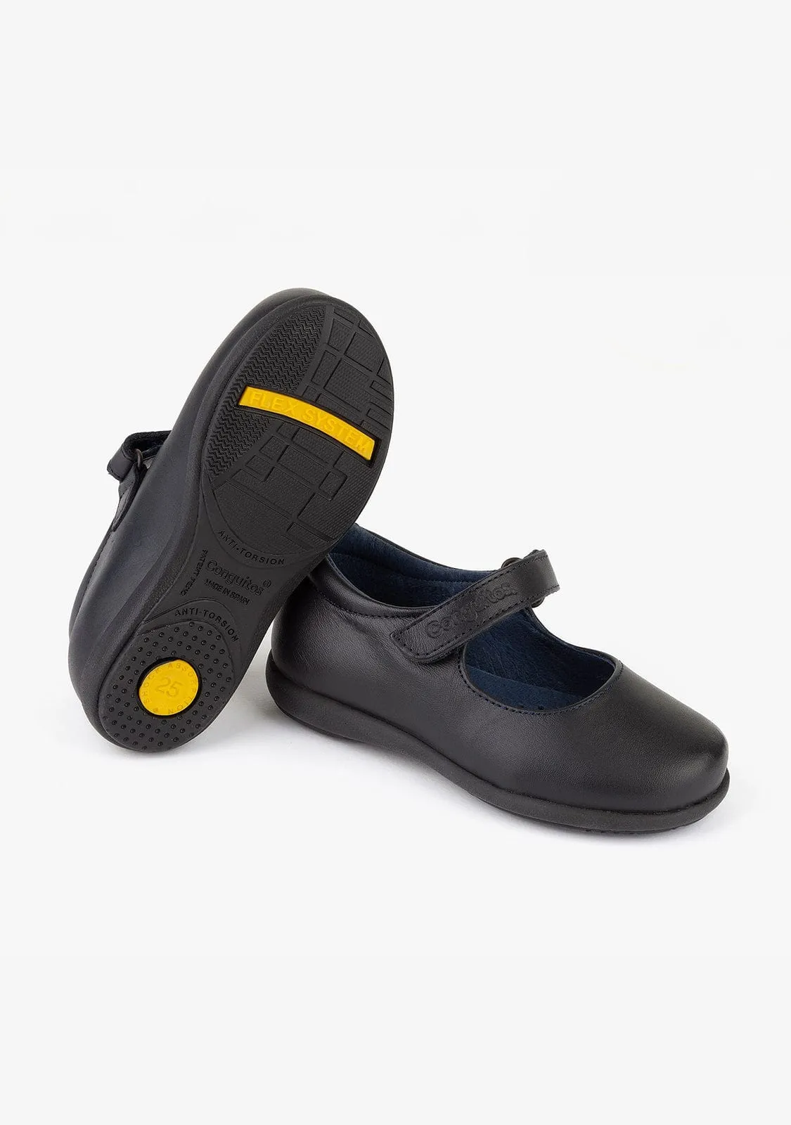 Girl's Navy School Shoes